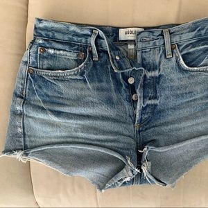 Agolde Parker Shorts in Swapmeet Dark